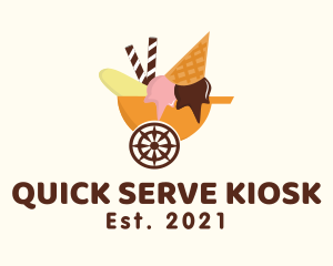 Ice Cream Cart  logo design