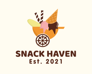 Ice Cream Cart  logo design