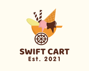 Ice Cream Cart  logo design