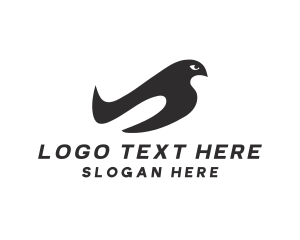 Black And White - Pigeon Dove Bird logo design