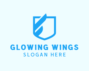 Blue Shield Wings logo design