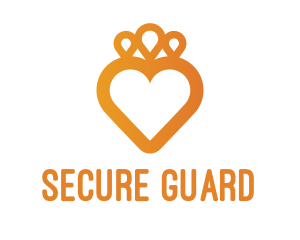 Orange Heart Crown Logo