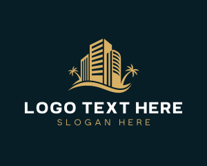 Hostel - Hotel Building Accommodation logo design