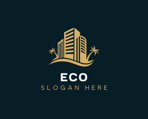 Real Estate - Hotel Building Accommodation logo design