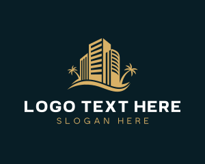 Contractor - Hotel Building Accommodation logo design