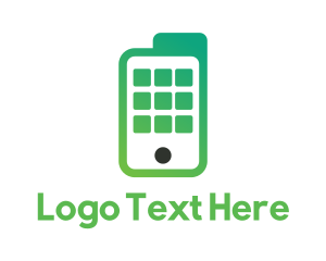 File Transfer - Green Mobile Documents logo design