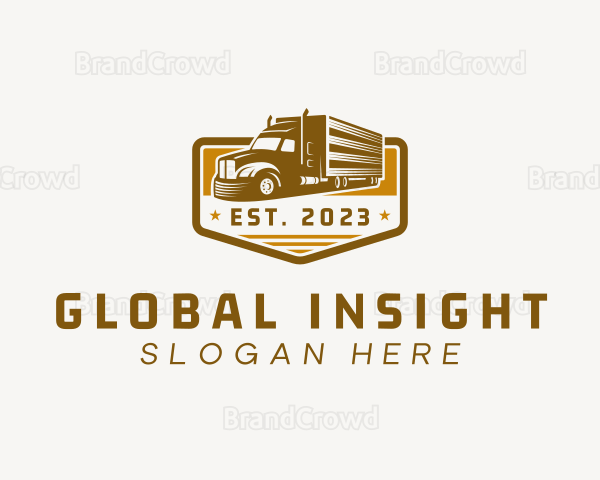 Logistics Trucking Badge Logo