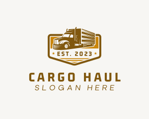 Logistics Trucking Badge logo design