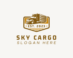 Logistics Trucking Badge logo design