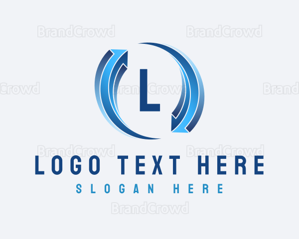 Gradient Arrow Loop Logo