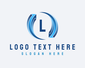 Loop - Gradient Arrow Loop logo design