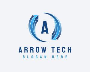 Gradient Arrow Loop  logo design