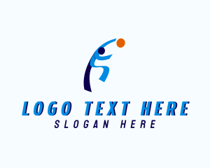 Coach - Volleyball Sports Athlete logo design