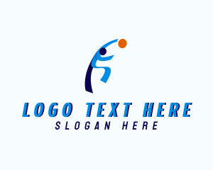 Volleyball - Volleyball Sports Athlete logo design