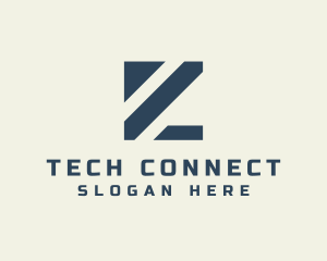 It Expert - Tech Cyberspace Letter Z logo design