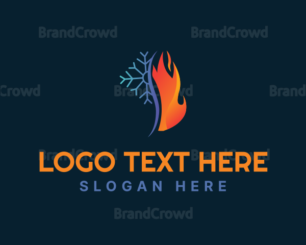 Snowflake Fire Temperature Logo