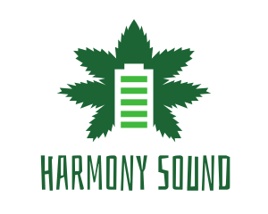 Green Cannabis Battery  Logo