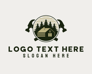 Woods - Rustic House Maintenance logo design