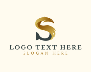 Lettermark - Eagle Bird Wing Letter S logo design