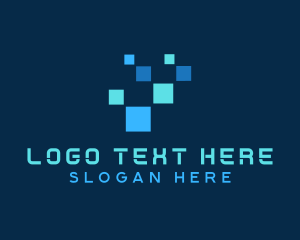 Networking - Digital Tech Pixels logo design