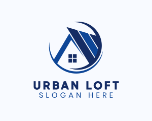 Loft - Blue House Real Estate logo design