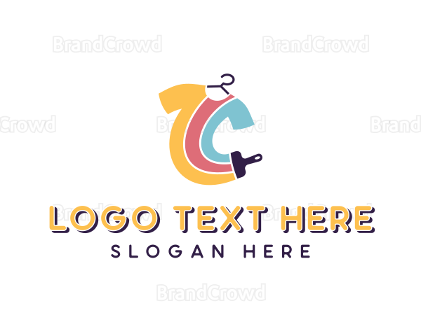 Paint Brush T-shirt Printing Logo