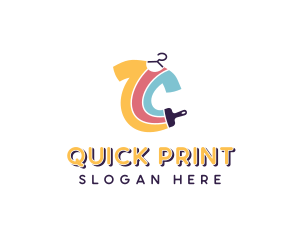 Paint Brush T-shirt Printing logo design