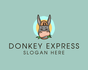 Zoo Animal Donkey  logo design