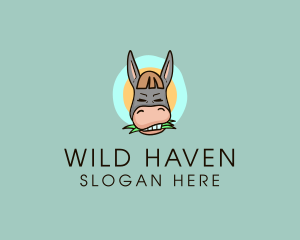 Zoo Animal Donkey  logo design