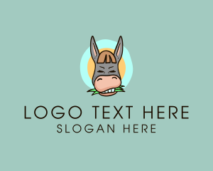 Zoo Animal Donkey  Logo