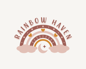 Rainbow Kindergarten Childcare logo design