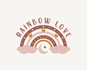 Rainbow Kindergarten Childcare logo design