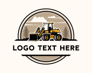 Heavy Machinery - Loader Construction Machinery logo design