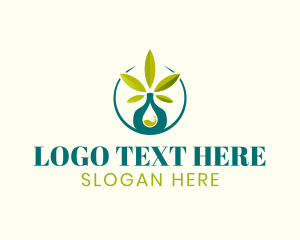Hemp - Marijuana Cannabis Oil Extract logo design