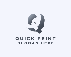 Media App Letter Q logo design