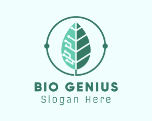 Biotechnology - Biotech Agritech Leaf Circuit logo design