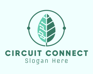 Circuit - Biotech Agritech Leaf Circuit logo design