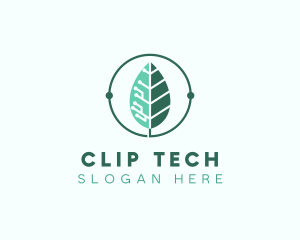 Biotech Agritech Leaf Circuit logo design