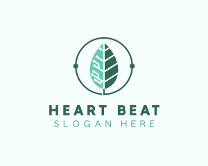 Biotech Agritech Leaf Circuit logo design