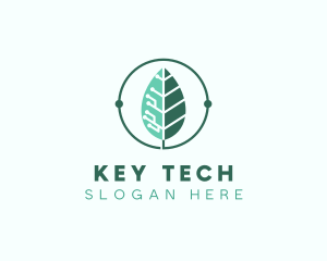 Biotech Agritech Leaf Circuit logo design