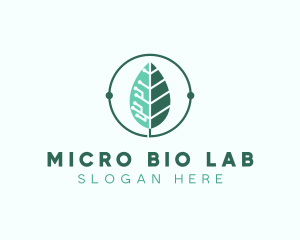 Biotech Agritech Leaf Circuit logo design