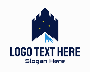 Mountain - Mountain Peak Castle logo design