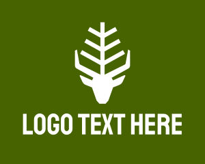 Deer Horns - Wild Forest Deer logo design