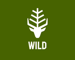 Horns - Wild Forest Deer logo design