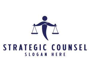 Counsel - Human Justice Scale logo design
