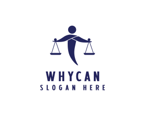 Courthouse - Human Justice Scale logo design