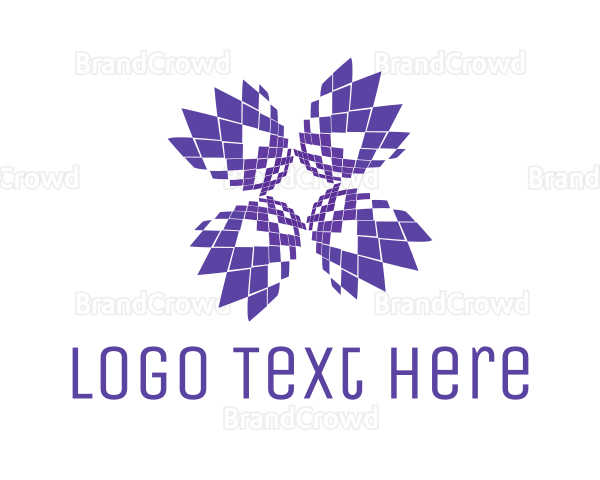 Pixel Flower Tulips Logo