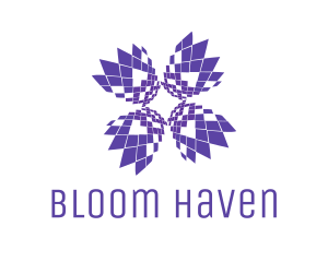  Pixel Flower Tulips logo design