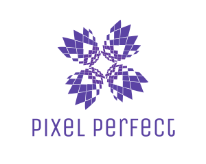  Pixel Flower Tulips logo design