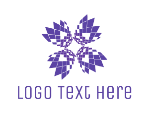  Pixel Flower Tulips Logo